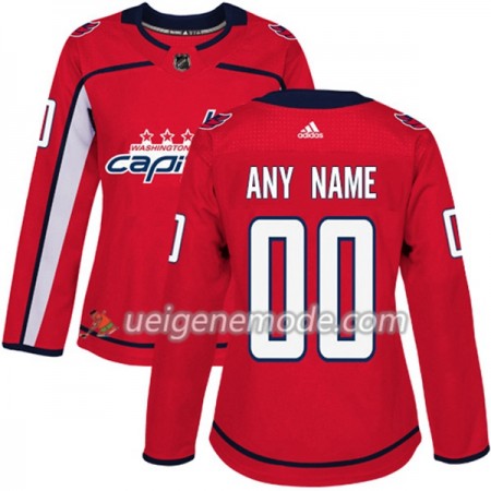 Dame Eishockey Washington Capitals Custom Adidas 2017-2018 Rot Authentic